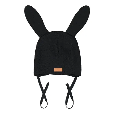 Metsola BUNNY HAT -MERINOVILLAPIPO | BLACK - 1-2Y, kuva 1 / 1