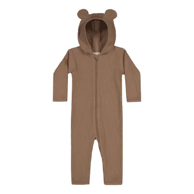 What A Wonderful World HEAVY RIB BEAR PLAYSUIT -HAALARI | CHOCO - 50/56, kuva 1 / 1