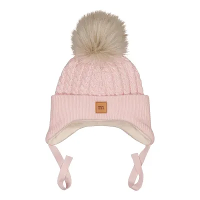 Flying Moments FUR POM CABLE BABY BEANIE -PUUVILLAPIPO | SEASHELL - 6-12M, kuva 1 / 1