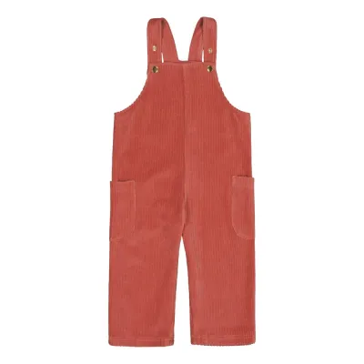 Love the Planet Velour Overalls -Lappuhaalari | Raspberry - 110/116