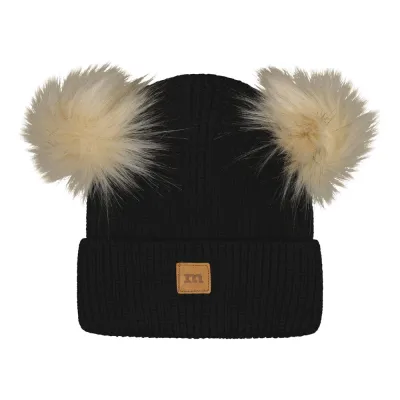 Little Things in Life Double Pom Pom -Merinovillapipo | Black - 4-7Y, kuva 1 / 1