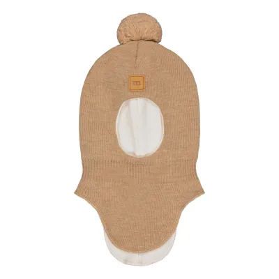 Little Things in Life Pom Pom Helmet -Kypärämyssy, Merinovilla | Peanut Butter - 6-12M, kuva 1 / 1