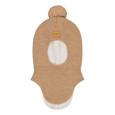Little Things in Life Pom Pom Helmet -Kypärämyssy, Merinovilla | Peanut Butter - 5-6Y