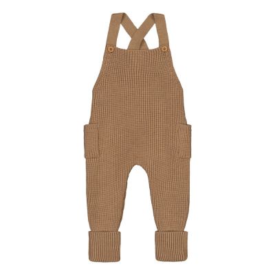 Little Things in Life Knitted Dungarees -Lappuhaalari, Merinovilla | Peanut Butter - 74/80