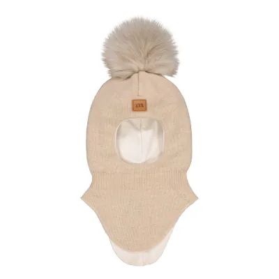 Happy Hearts Fur Pom Pom -Kypärämyssy, Merinovilla | Not So Muddy Boots - 3-4Y