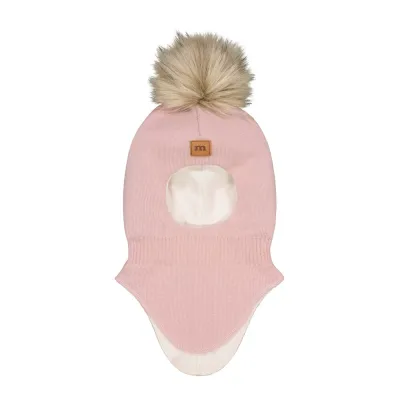 Happy Hearts Fur Pom Pom -Kypärämyssy, Merinovilla | Hearty Pink - 5-6Y, kuva 1 / 1