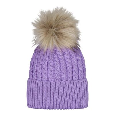 Little Things in Life Cable Beanie -Palmikkopipo, Merinovilla | Icy Lilac - 1-2Y