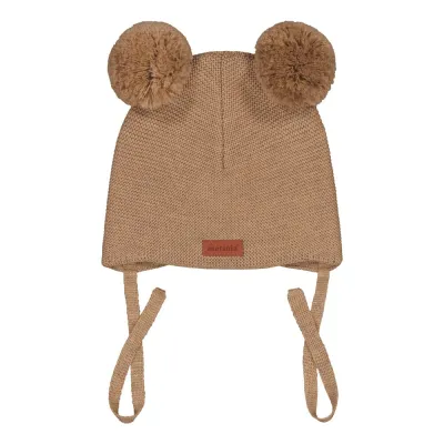 Happy Hearts Cutie Hat -Merinovillapipo | Peanut Butter - 2-6M, kuva 1 / 1
