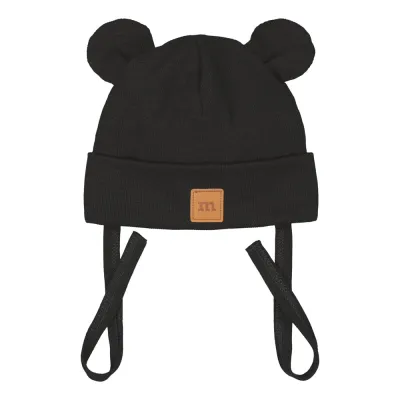 Little Things in Life Rib Bear Baby Beanie -Merinovillapipo | Black - 2-6M, kuva 1 / 1