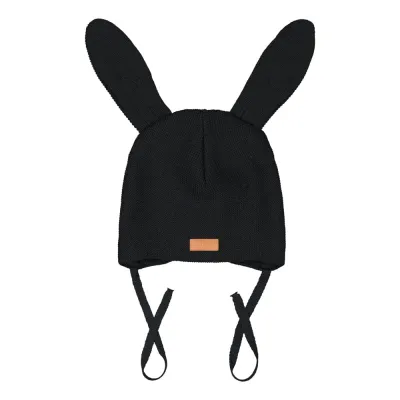 Little Things in Life Bunny Hat -Merinovillapipo | Black - 6-12M, kuva 1 / 1