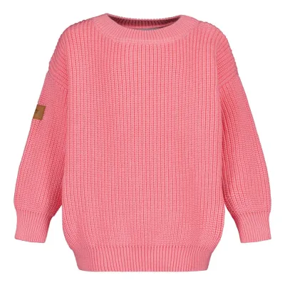 Universum Cotton Knit Jumper -Lasten Neulepaita | Space Pink - 134/140, kuva 1 / 1
