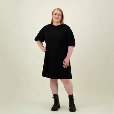 Secret Places Puff Sleeve Tunic Dress -Tunikamekko | Black - XXL, kuva 1 / 1