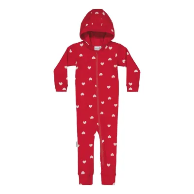 Made of Dreams Heart Song Rib Playsuit -Haalari | Poppy - 74/80, kuva 1 / 1