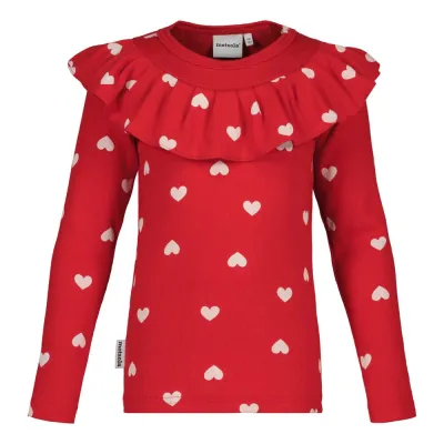 Under the Same Moon Heart Song Rib Ruffle Collar -Paita | Poppy - 86/92, kuva 1 / 1