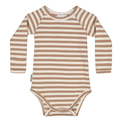 Made of Dreams Striped Rib -Body | Muddy Boots/Creamy - 62, kuva 1 / 1
