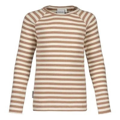 Made of Dreams Striped Rib -Paita | Muddy Boots/Creamy - 122/128, kuva 1 / 1
