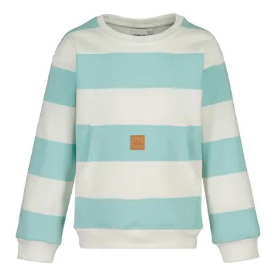 My Happy Place Striped Pocket Sweater -Collegepaita | Ocean/Vanilla - 74/80, kuva 1 / 1