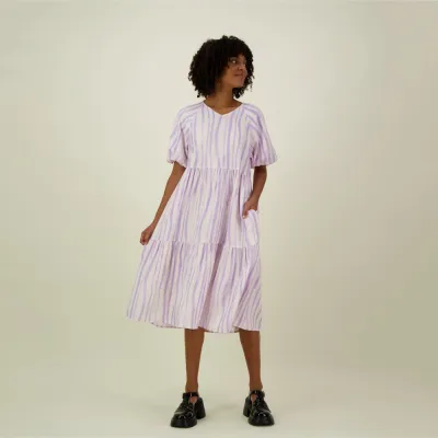 My Happy Place Women Alley Puff Sleeve Midi Dress -Mekko | Lily - S, kuva 1 / 1