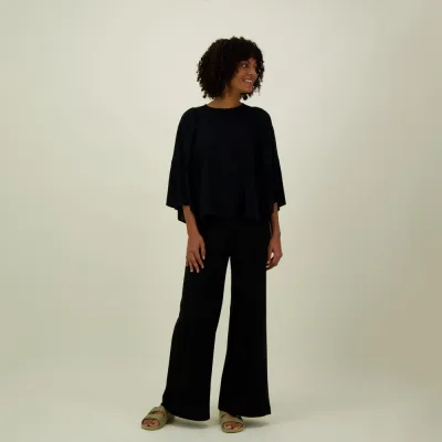 My Happy Place Women Bell Sleeve Shirt -Paita | Licorice - M, kuva 1 / 1