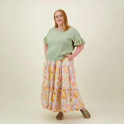 Beach Party Women Frilla Top -Paita | Milky Pear - XL, kuva 1 / 1