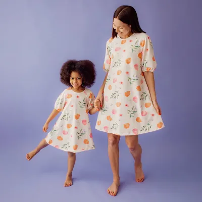 Mother's Day Women's Lovely Puff Sleeve Tunic Dress -Mekko | Vanilla - XS, kuva 1 / 1