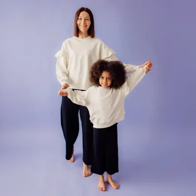 Mother's Day Women's Frill Sweater -Collegepaita | Vanilla - XS, kuva 1 / 1