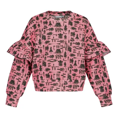 True Campers In The Woods Frill Sweater -Collegepaita | Pinky - 110/116, kuva 1 / 1