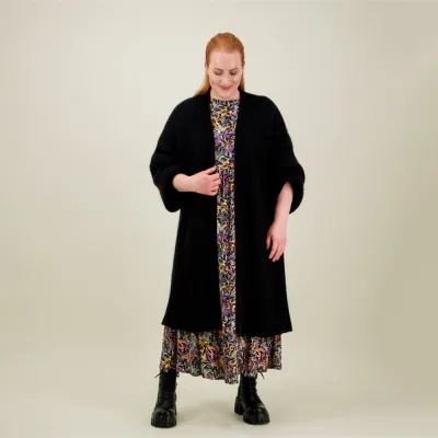 Can't Stop Dreaming Mohair Long Cardigan -Neuletakki | Licorice - M/L, kuva 1 / 1