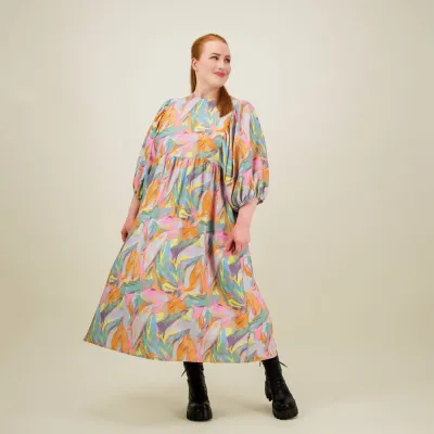 Can't Stop Dreaming Utopy Volume Sleeve Midi Dress -Mekko - M, kuva 1 / 1