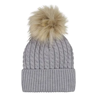 Happy Hearts Cable Beanie -Palmikkopipo, Merinovilla | Cloudy - 5-6Y, kuva 1 / 1