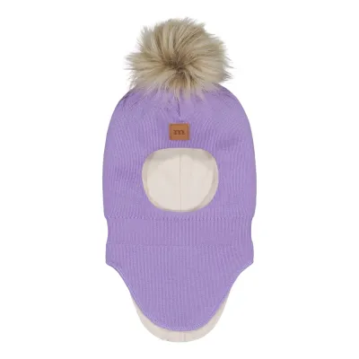 Happy Hearts Fur Pom Pom -Kypärämyssy, Merinovilla | Icy Lilac - 1-2Y, kuva 1 / 1