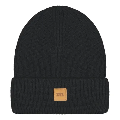 Happy Hearts Knitted Beanie -Merinovillapipo | Black - 1-3Y, kuva 1 / 1
