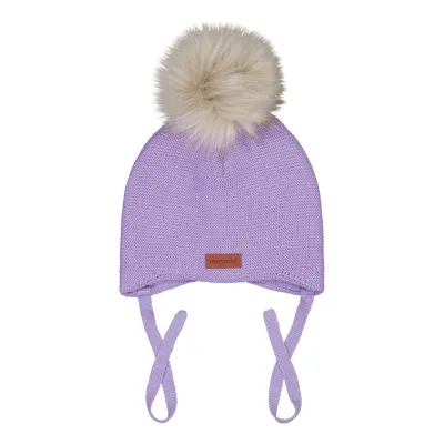 Happy Hearts Mini Crystal Hat -Merinovillapipo | Icy Lilac - 0-2M, kuva 1 / 1