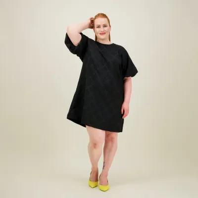 Can You Hear Me? Jacquard Dress -Mekko | Licorice - S, kuva 1 / 1