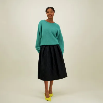 Can You Hear Me? Jacquard Skirt -Hame | Licorice - XL, kuva 1 / 1