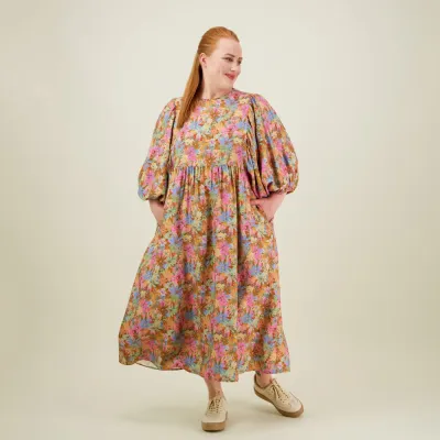 Can You Hear Me? Lilly Volume Sleeve Midi Dress -Mekko - XL, kuva 1 / 1