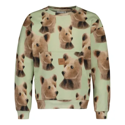 Days Like These Bear Pocket Sweater -Collegepaita | Spring Green - 146/152, kuva 1 / 1