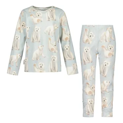 Under the Same Moon Home Polar Bears -Pyjama | Icy Blue - 86/92, kuva 1 / 1