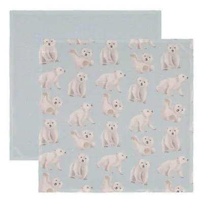 Under the Same Moon Home Polar Bears -Harsoliinasetti, 2kpl | Icy Blue, kuva 1 / 1
