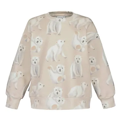 Under the Same Moon Polar Bears Oversize Sweater -Collegepaita | Sand - 98/104, kuva 1 / 1