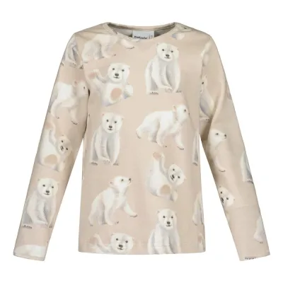 Under the Same Moon Polar Bears Shirt -Paita | Sand - 74/80, kuva 1 / 1