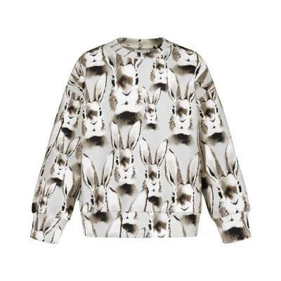 Metsola Bunny Grey Oversize Sweater -Lasten Collegepaita - 110/116, kuva 1 / 1
