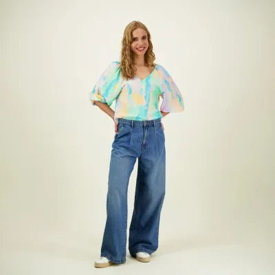 More Love Sunset Volume Sleeve Blouse -Paita - XS, kuva 1 / 1