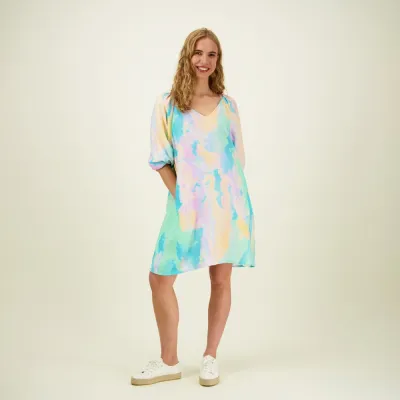 More Love Sunset Volume Sleeve Tunic Dress -Mekko - M, kuva 1 / 1