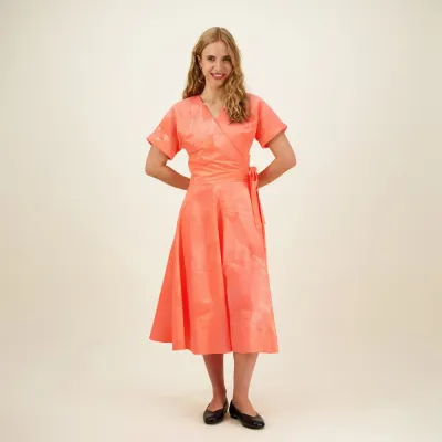More Love Jacquard Wrap Top -Kietaisupaita | Neon Pink - XXL, kuva 1 / 1