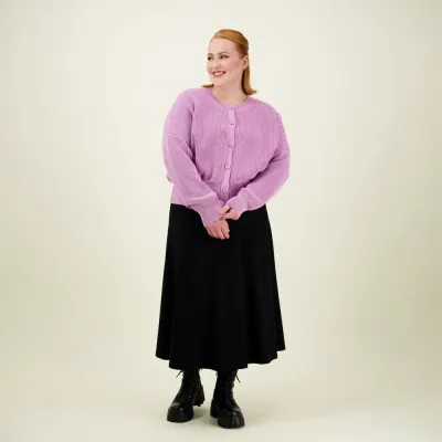More Love Cotton Knit Cardigan -Neuletakki | Lavender - XL/XXL, kuva 1 / 1
