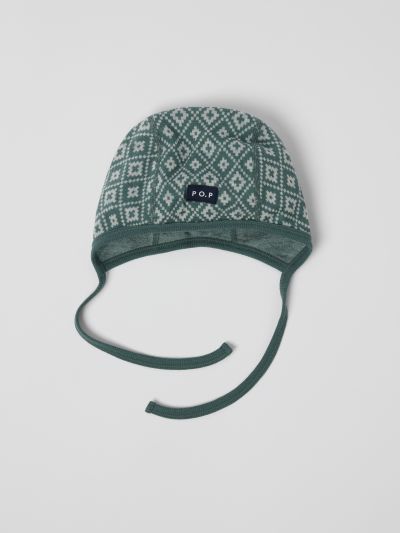 Polarn O. Pyret Kypärämyssy merinovillaa jacquard