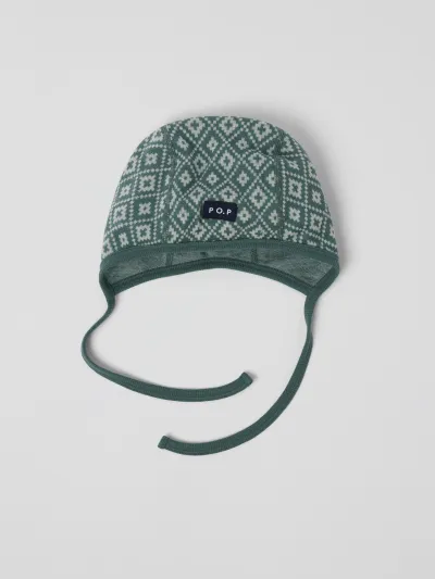 Polarn O. Pyret Kypärämyssy merinovillaa jacquard, kuva 1 / 1