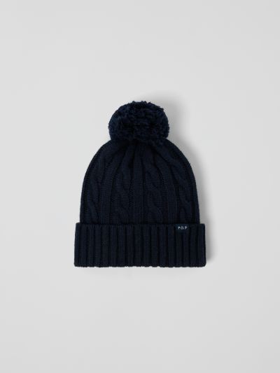 Polarn O. Pyret Palmikkoneulottu hattu villasekoitetta