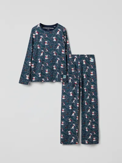 Polarn O. Pyret Aikuisten kaksiosainen pyjama muumikuviolla, kuva 1 / 1